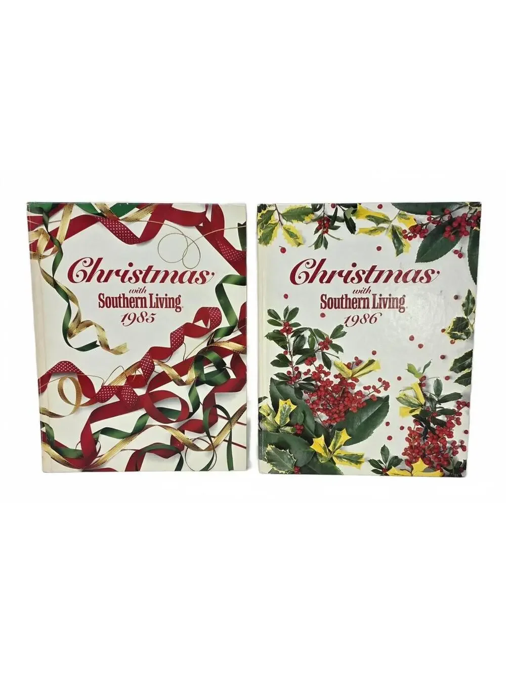 Vintage Christmas Book Set Southern Living 1985 1986 Holiday Decor Recipes